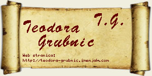 Teodora Grubnić vizit kartica